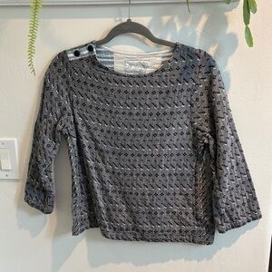 Ace & Jig Charcoal Patterned Blouse